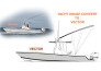 draw line art your boat and yacht vector illustration